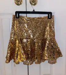 Gold Sequin Skirt