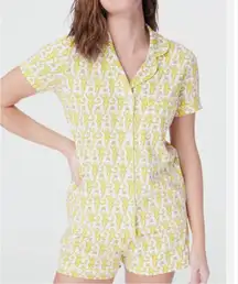 Roller Rabbit Yellow Sunshine Monkey Polo Pajamas New XXS
