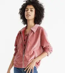 Madewell Texture & Thread Velour Corduroy Bomber Jacket