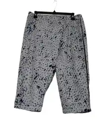 Lululemon Retreat Yogi Crop Star Crushed Silver Fox Deep Navy Pants Size 8 EUC