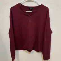 Forever 21 Cropped Long Sleeve Top