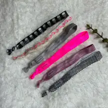 Hair Ties Set - Black, Pink, Gray