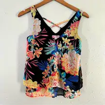 🦋 Candies Neon Tropical Vacation Beach Tank Top Blouse XS