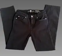 7 For All Mankind Black “Kimmie” Straight Leg Jeans Sz 25