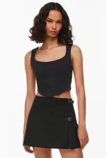 Aritzia Sunday Best Black Shiloh Bustier Crop Top Xs‎