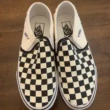 Vans Classic Slip On Checkerboard Women’s 7.5 Checkered Black White Sneakers