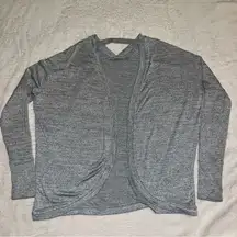 Athleta gray cardigan sweater, Size XS, thumb holes at cuffs