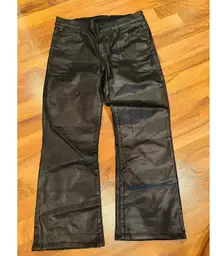 J Brand Selena Coated Bootcut ankle Jeans Galactic Black Wash Pants 31 night out