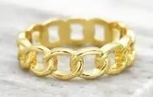 Minimal Gold Chain Link Ring