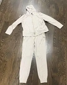 Rachel Zoe Light Beige Hood And Pant Set