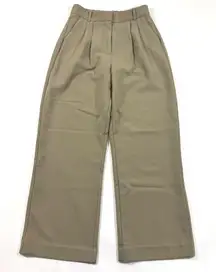 Abercrombie Sloane Tailored Wide Leg Pants Beige