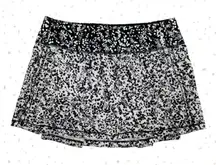 Lululemon Pace Rival Skirt Black White Active Tennis Pickleball Skort 4