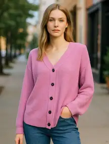 NWT RUBY MOON. COTTON SLOUCHY BOXY DROP SHOULDER CARDIGAN SWEATER Oversize