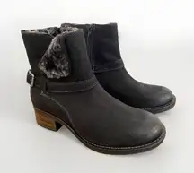 Leather Engineer Boots Black
