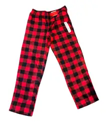 Wonder Shop Women's‎ Medium Red Black Buffalo Plaid Fleece Pajama Pants NWT XMas