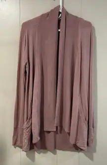 Athleta Mauve Open Front Cardigan Size XS | Lightweight Lounge Wrap Sweater