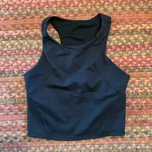 LULULEMON BLACK HIGH NECK RACERBACK TANK TOP