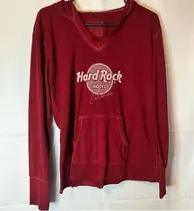 Hard Rock Orlando Burgundy Relaxed Hoodie