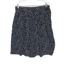 Vtg Talbots Culotte Shorts Split Skirt 14 High Rise Polka Dot Rayon USA Retro