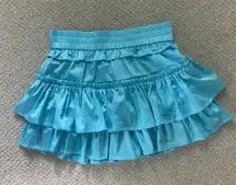 Cake for dinner blue skirt