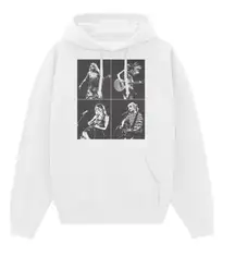 Taylor Swift The Eras Tour Collage White Hoodie