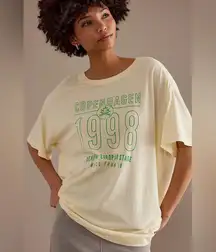 NWT Anthropologie pilcro short-sleeve vintage graphic dad t-shirt Copenhagen