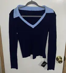 ZAFUL Women's V Neck Cardigan Long Sleeve Large Preppy School