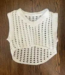 White Crochet Top 