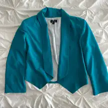 bebe Teal Open Front Blazer