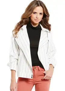 MONTE STRIPE  MOTO JACKET (SzS)