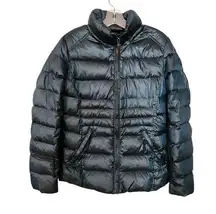 Andrew Marc Green Teal Lightweight Duck Down Puffer Coat Jacket Womens Sz M