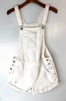 Cotton On 6 Denim Jeans Shortalls Overalls - White