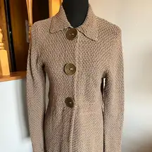 Boden tan knitted‎ collared sweater size 10
