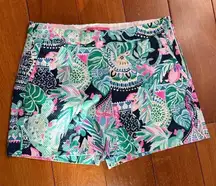 NWOT Lilly Pulitzer Shorts Malie Stretch Multi Lookin Sharp Pink Blue Green 4