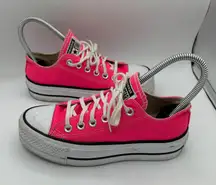 Converse Chuck Taylor All Star Platform Low 'Hyper Pink' Sneakers Women's 5