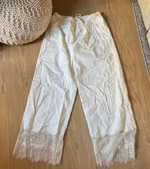 Tularosa Cream Elastic Waist Pants