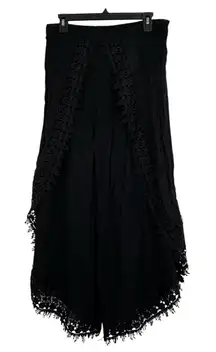 Simply Couture Black Wide Leg Pants Women’s Large Flowy Boho Style