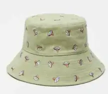 Urban Outfitters Embroidered Bucket Hat Mushroom