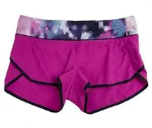 Lululemon Speed Short Raspberry Blooming Pixie Running Athletic Active Shorts 8