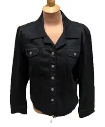 Live A Little Black Jacket Classic Minimalist Basic Trucker