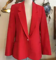 Vintage 70s Sabrina B. coral pink lined blazer