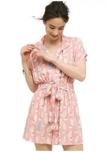 Anthropologie Maeve Tourista Pink Sailboat Romper Size 0