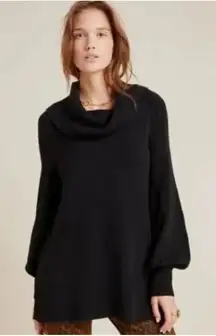 Anthropologie Paloma Black Cowl Neck Tunic Sweater - Size - Medium