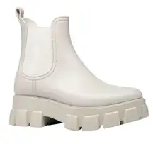 Jeffrey Campbell  Platform Lug Sole Chelsea Rain Boot in Cream