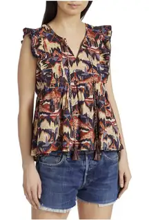 Chufy Printed Ruffle A-Line Top Memories of Arizona
