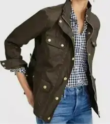 J. Crew Woman Size XS The Downtown Field Utility‎ Jacket Mossy Brown relaxed Fit