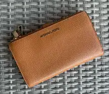 Michael Kors tan JET SET bifold leather wallet