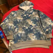 just be Blue and Cream Tie-Dye Hoodie Sweatshirt