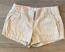 J Crew Khaki Chino shorts size 4