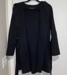 ZARA Faux Suede Hooded Jacket